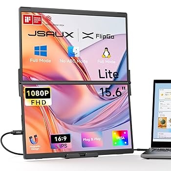 JSAUX FlipGo デュアルモバイルモニター13.5インチプロモデル Amazon.com: JSAUX FlipGo 13.5